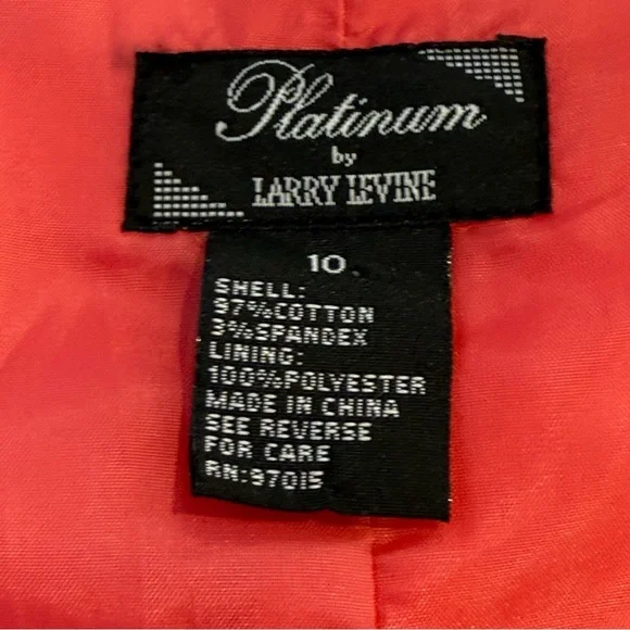 Larry Levine Platinum Cotton Stretch Elegant Pink Sleeveless Dress Size 10 EUC - Picture 6 of 8